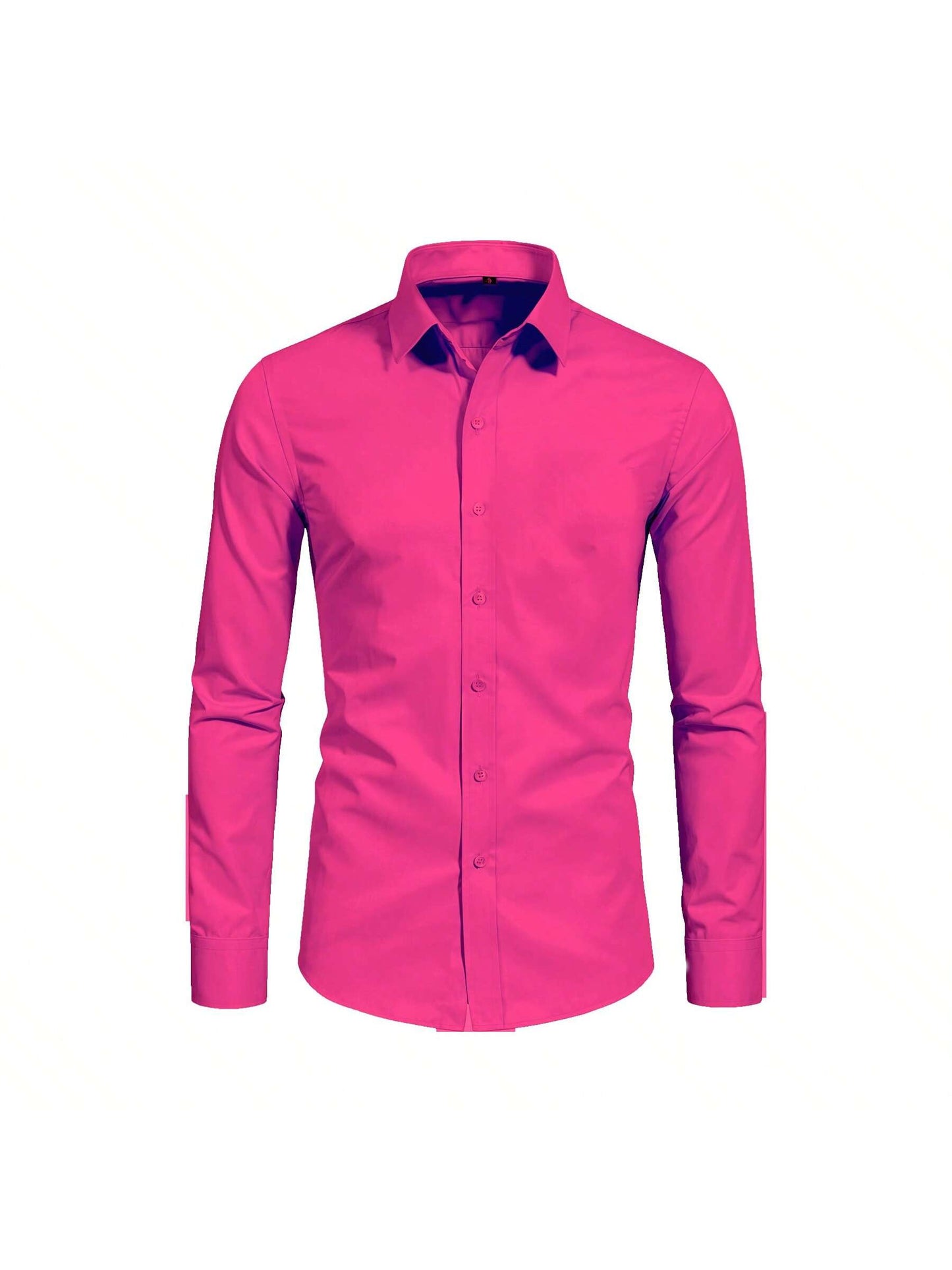 Camisas De Vestir Slim Fit Manga Larga Para Hombre Casual