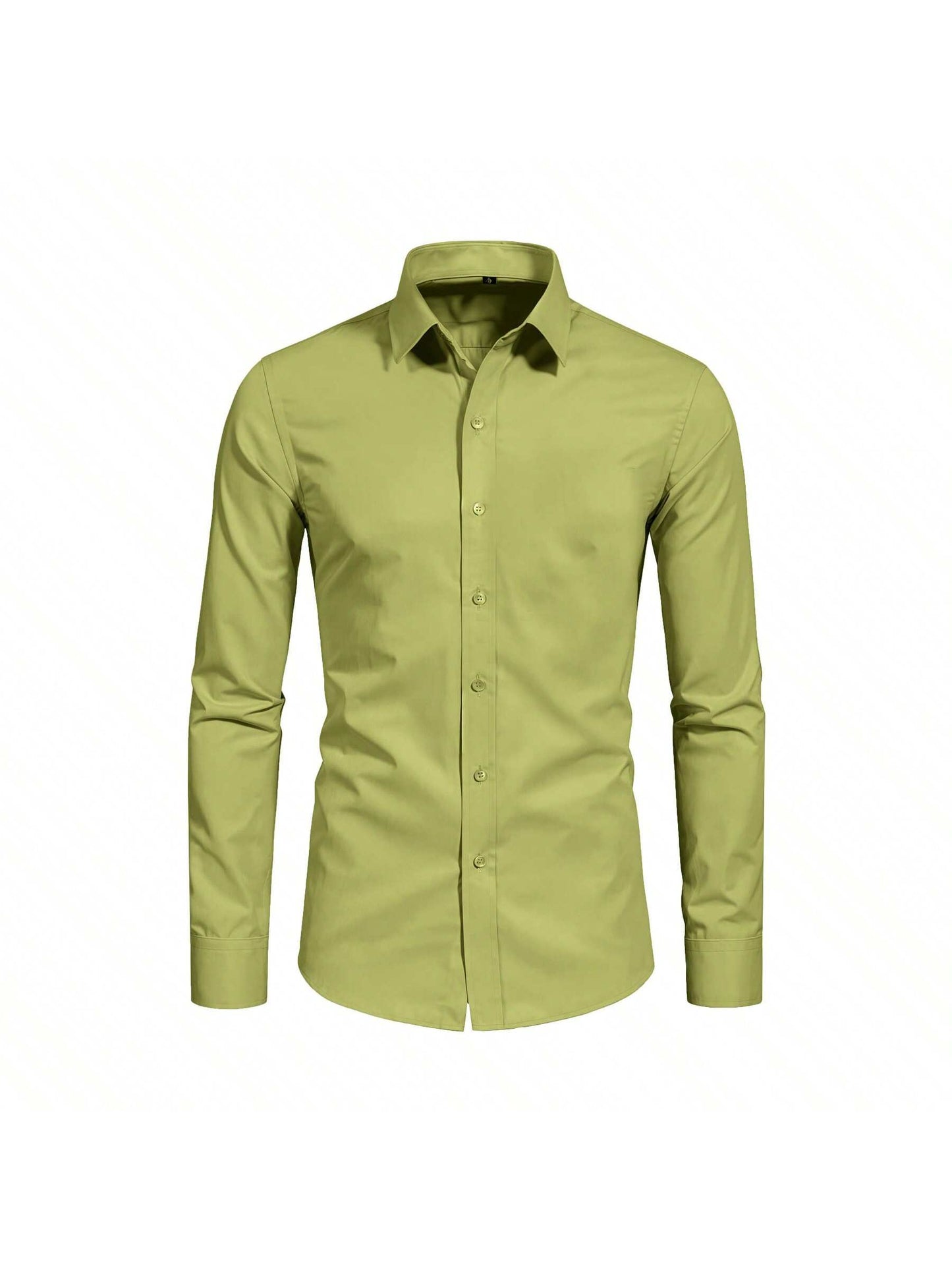 Camisas De Vestir Slim Fit Manga Larga Para Hombre Casual