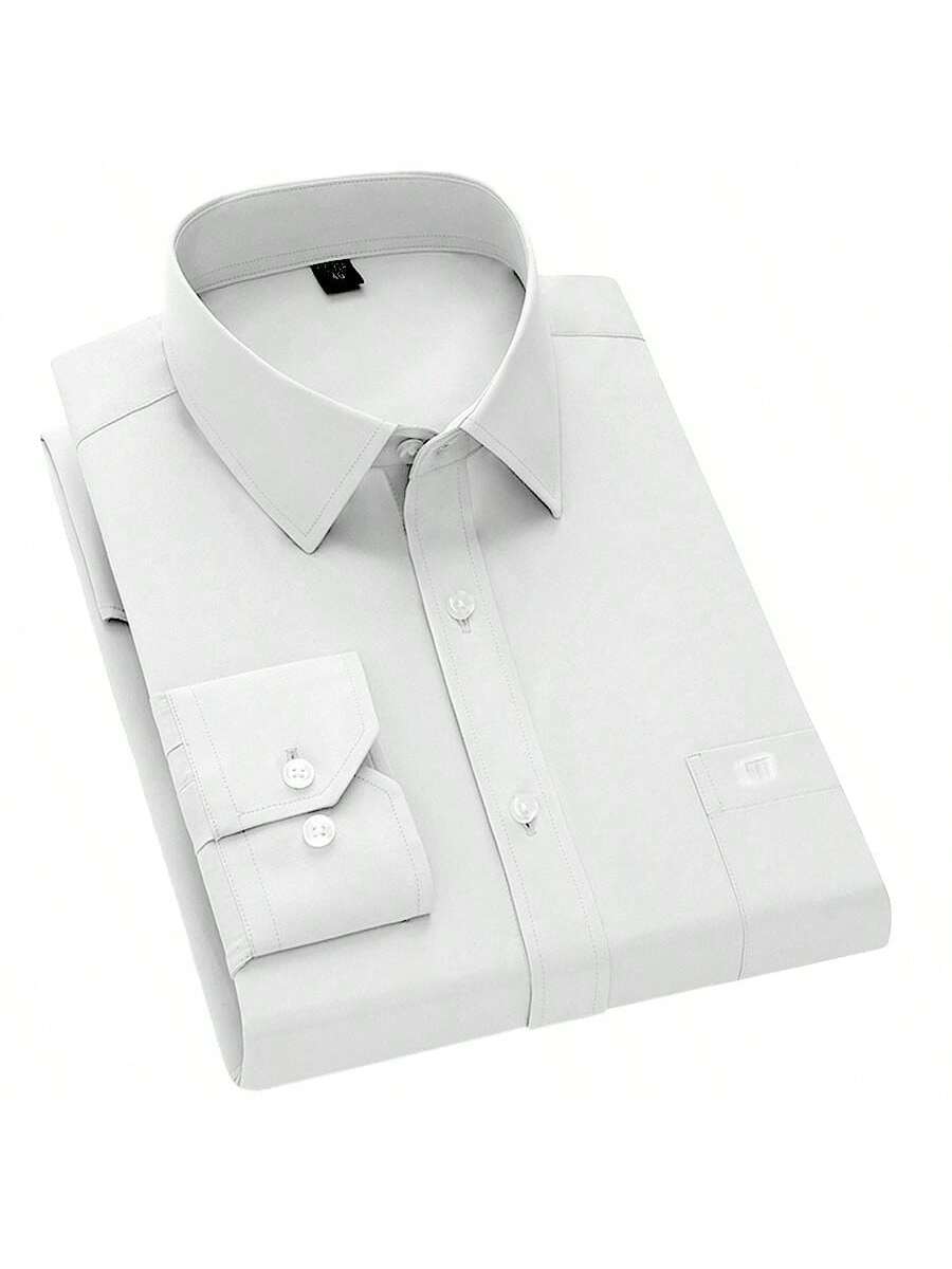 Camisa cómoda elástica de manga larga para hombre.