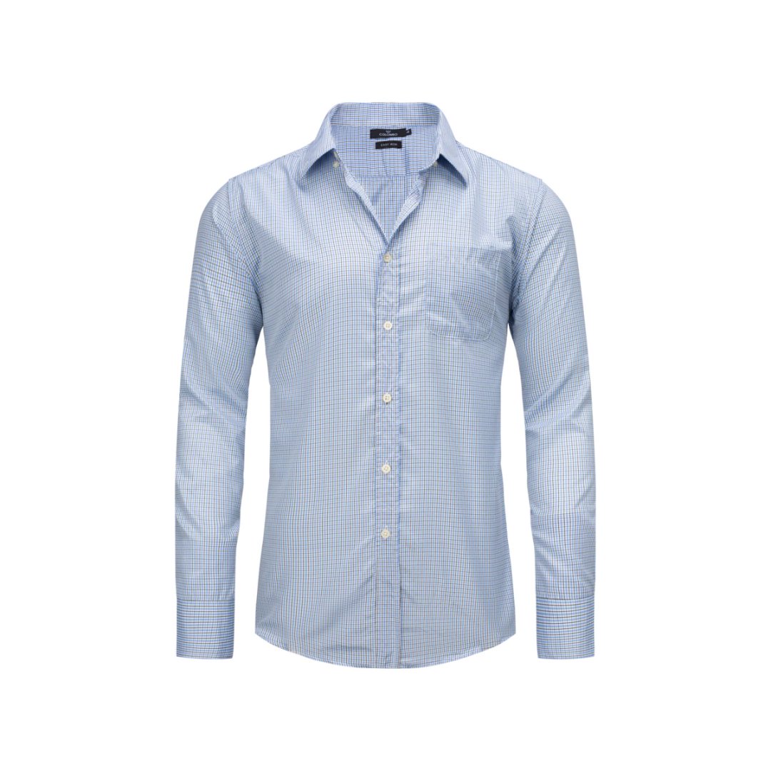 Elegante camisa de vestir para hombre con corte entallado para una apariencia elegante.