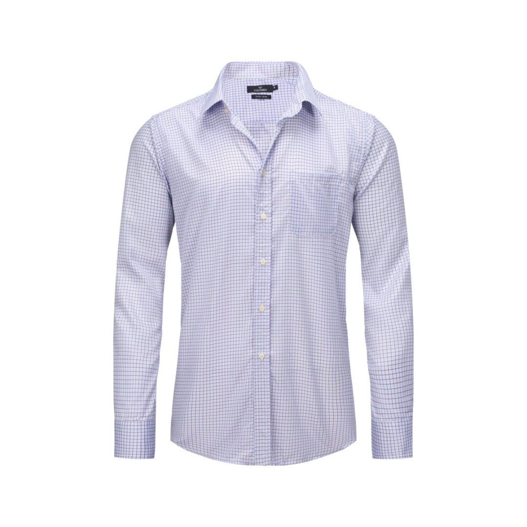 Elegante camisa de vestir para hombre con corte entallado para una apariencia elegante.