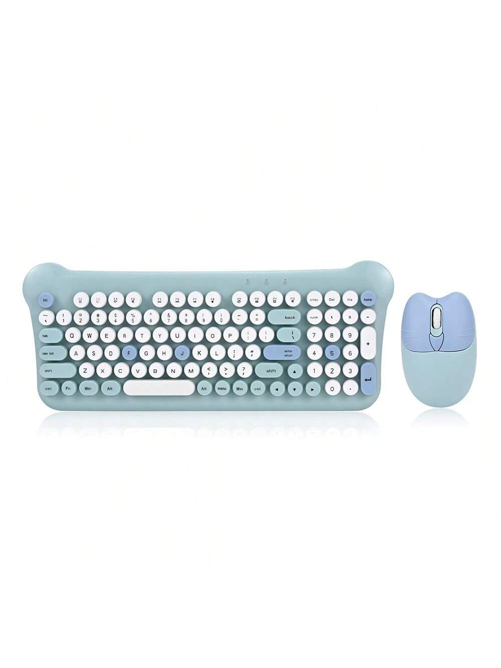 Teclado Con Mouse Colores Pastel Bluetooth