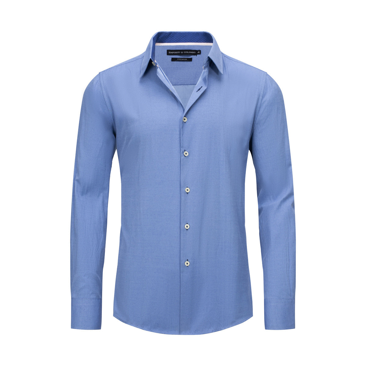Camisa De Vestir Hombre Slim Fit Manga Larga Cuadros Algodón
