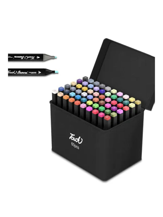 Marcadores Doble Punta Plumones Punta Pincel 60 Colors.